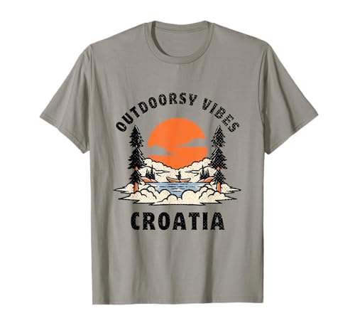 Outdoorsy Vibes Croatia Travel Vacation Croatia T-Shirt