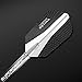 Harrows Retina | Premium Extra Strong 100 Micron Dart Flights in Slim Shape, 5 Sets of 3 Flights, 15 Flights In Total, White