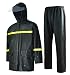 Outdoorwear Rainwear 0.60 mm PVC 2-Layer Rain Suit (XL (71''~73'')) Green