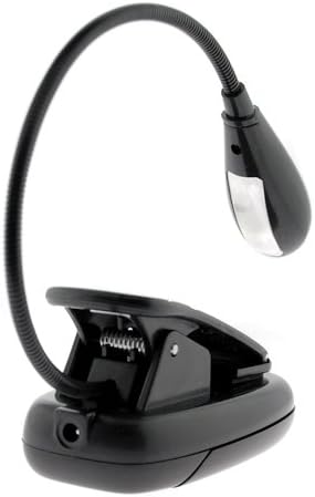 GTMax Black LED Clip-On Reading Book Light for Verizon Samsung Galaxy Tab SCH-I800 / Amazon Kindle Fire