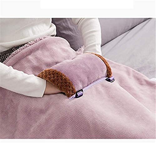 Manta de franela con calefacción USB y apagado automático para evitar pies fríos en casa