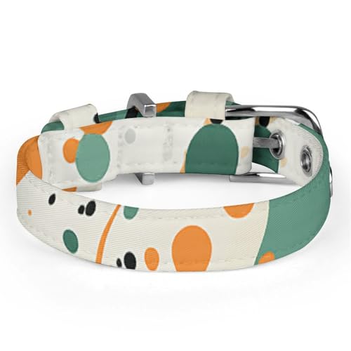 Collier pour chien courbes et cercles au design graphique soigné