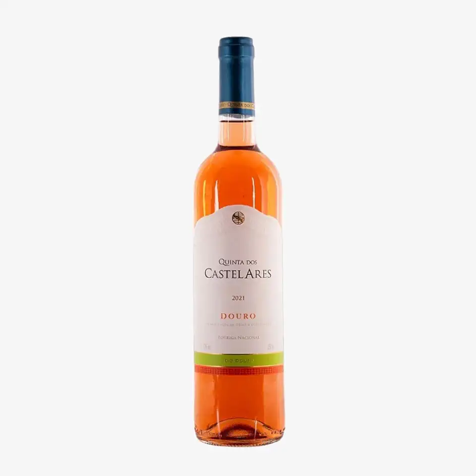 Vinho Rose Quinta dos Castelares Touriga Nacional 2021 DOC Douro, Portugal, Aromatico, Seco e Refrescante 750ml