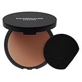 bareMinerals Barepro 24HR Skin-Perfecting Powder Foundation, Matte Pressed Powder Foundation Full Coverage with Plant-Based Squalene, Oil Control, Vegan - Deep 55 Neutral