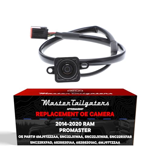 Master Tailgaters Ersatz für Ram ProMaster Cargo Van (2014–2019) Rückfahrkamera OE Teilenummer 5NC22JXWAA, 5NC22JXWAB, 5NC22RXFAB, 5NC22RXFAD, 68288201AA, 68288201AC, 6MJ97TZZAA, 6MJ97ZZ. ZAA