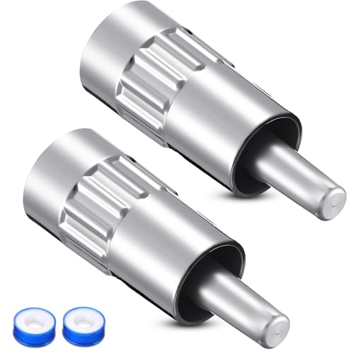 Qinyoung 2 Pack Automatic Dog Faucet Waterers 3/4 Lick-Activated Dog Water Fountain Hose Spigot Attachment with Anti-Leak Tape for Dogs Livestock