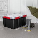 Sterilite Gasket Tote, Clear Stackable Plastic Storage Bin, 20 Gal, 4-Pack - Image 2
