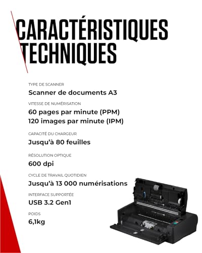 Canon imageFORMULA DR M1060II Alimentation feuille à feuille de scanner 600 x 600 DPI A3 Neuf - vue 10