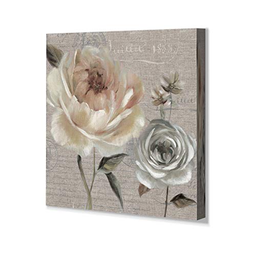 Renditions Gallery Floral Wall Art, Wall Décor Canvas, Classic, Geometric, Abstract, Transitional, & Country Chic, Ready to Hang - Blush in Bloom I 24X24
