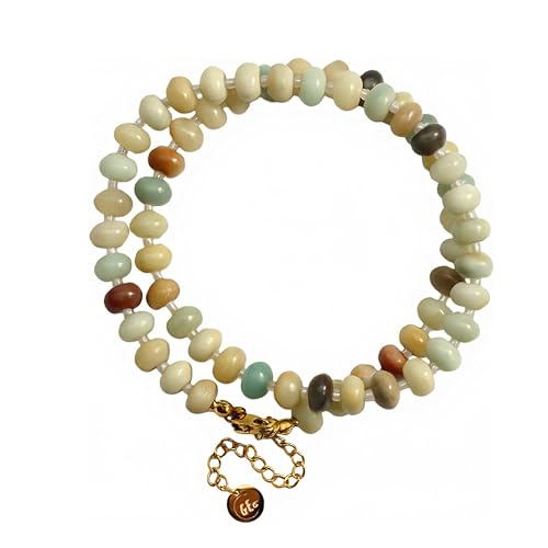 GenE5 Stunning Gemstone Handmade Necklace for women; Colorful Choker Natural