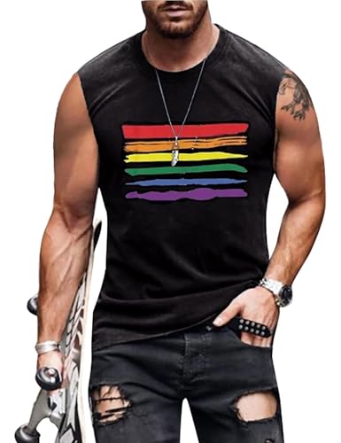 Men Pride LGBT Tank Tops Be You Love Wins Letter Print Shirt Graphic Gay Pride Sleeveless Shirt Tee