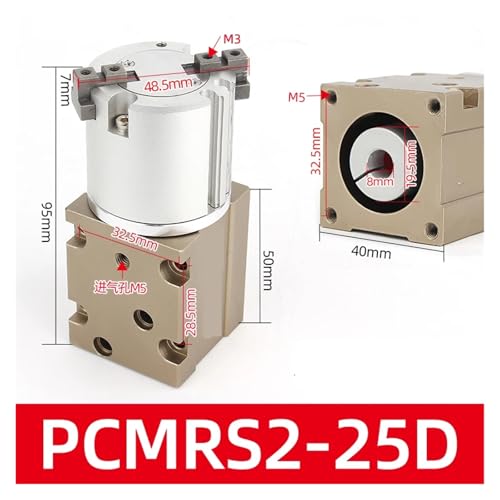 Cylindre à bouchon à vis PCMRS3-32D et pince pneumatique rotative 360° - 3