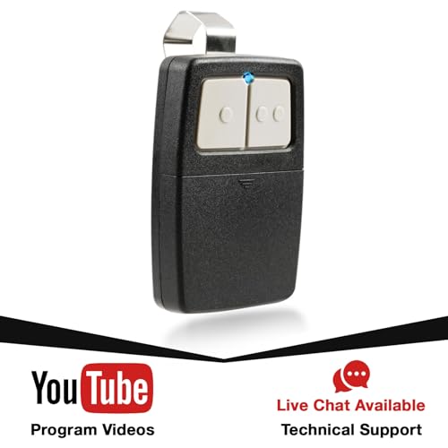 2 Universal Garage Door Opener Remotes for CLICKER Liftmaster/Chamberlain/Genie/Linear (2-Button)