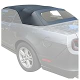 JMTAAT Convertible Soft Top Compatible with 2005-2014 Ford Mustang, Black Color with Clear Plastic Windows, Sailcloth Vinyl Soft Roof Replacement