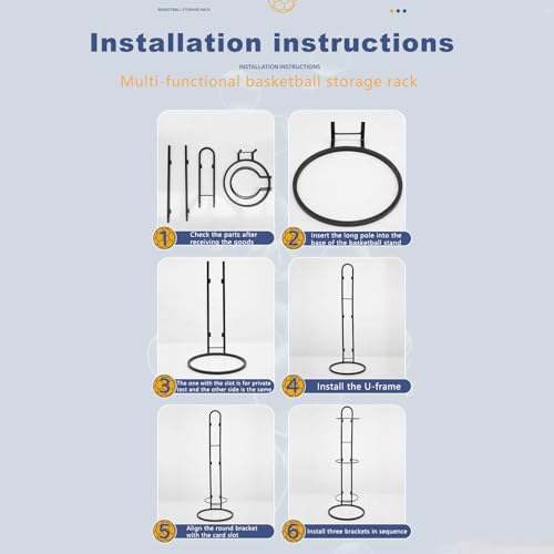 Miniatura 6 de Estantería Vertical Para Almacenamiento De Pelota, Soporte Para Pelotas De Fútbol, Soporte De Baloncesto, Almacenamiento De Bolas, Organizador De Bolas Multicapa, Estante De Bolas De Pie, Soporte De