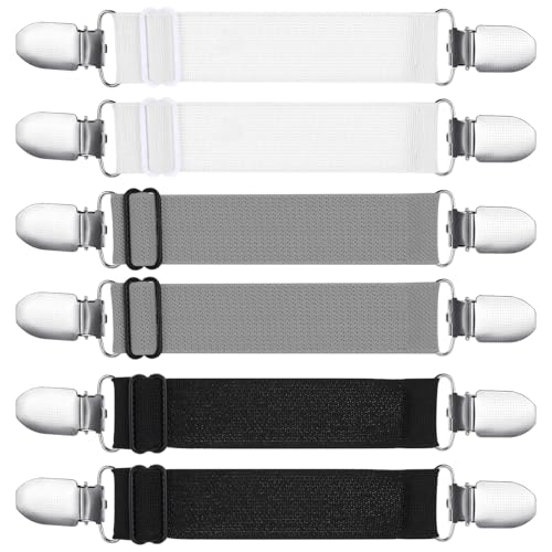 6 Pcs Cinch Clips Dress Tightener Clip Dress Clips Back Cinch Adjustable Waist Cincher Clip Elastic Sweater Clip Shawl Clip Pant Clip Women Men