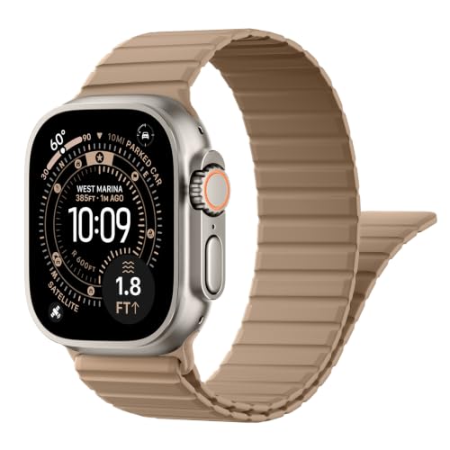 Magnetic Silicone Strap for Apple Watch Band 46mm 42 44 40 49mm Men Women