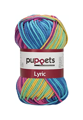 Puppets Lyric Multicolor 4582008-00208 Farbe: Afrika, Stärke: 8 Aufmachung: 50g, Lauflänge: 70m, Häkelgarne