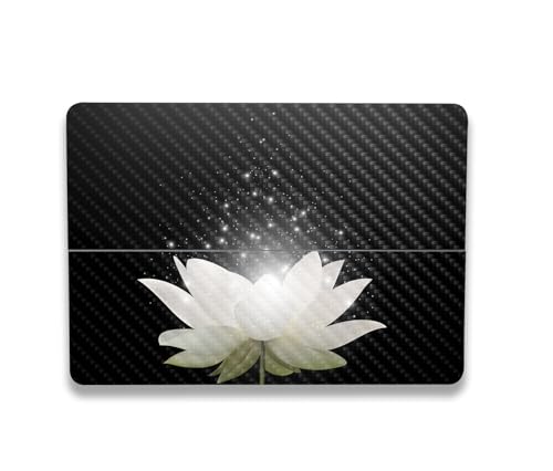 Image of MightySkins Carbon Fiber Skin Compatible with Microsoft Surface Laptop Studio 2 (2023) Full Wrap Kit - Twilight Lotus | Protective Durable Textured Carbon Fiber Finish | Made in The USA
