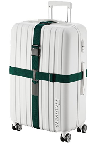TRANVERS Cross Way Luggage Strap Belt for Suitcase Baggage Travel Strap (Dark Green)