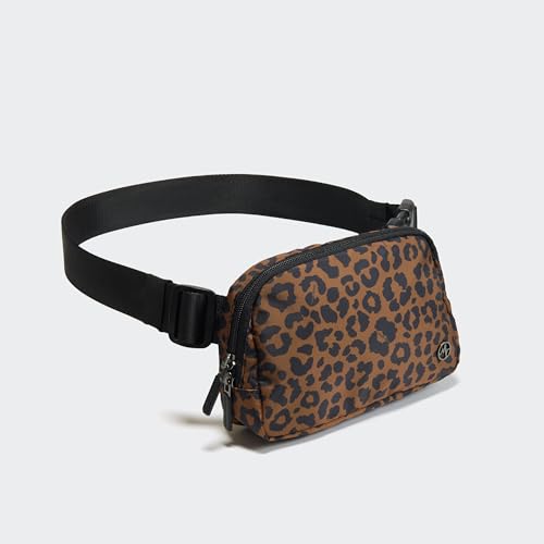 Image of Pander Two Way Zipper Fanny Pack Nylon Everywhere Belt Bag for Women, Water Repellent Waist Packs, Crossbody Bags with Adjustable Strap (Midnight Leopard)