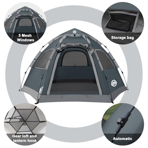 Carpa instantánea para camping 3 personas impermeable miniatura 3