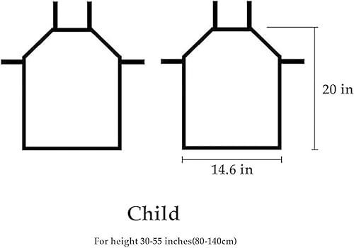 Miniatura 2 de YONUAN Paquete de 2 delantales de Navidad para niños, delantal de chef ajustable de pan de jengibre de Papá Noel para niñas y niños, fiesta de