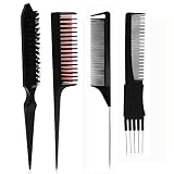 Lieferumfang: Sie erhalten 4-teiliges Haarstyling-Kamm-Set, einschließlich 1 x Rattenschwanzkamm, 1 x Toupierbürste, 1 x dreifacher Tousekamm, Haarteilkamm. Diese nützlichen Werkzeuge helfen Ihnen, jeden Tag exquisite Frisuren zu kreieren.