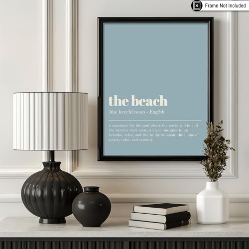 Affiche typographie Plage Décoration murale sans cadre 20x25 cm Master