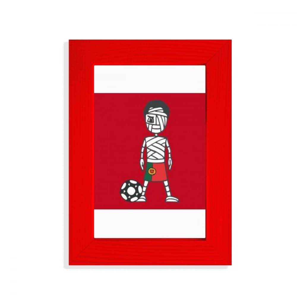 Cadre photo rouge joueur de football portugais : protégez vos posters