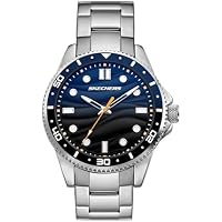 Skechers Men's 46mm Haymar Analog Silver Metal Watch (Model: SR5271)