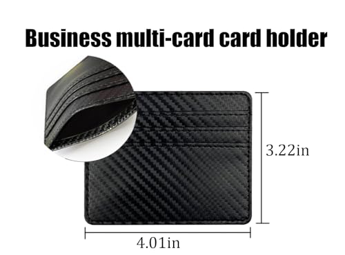 Fancial Ultra thin leather pocket wallet | with magic wallet and card clip | black3