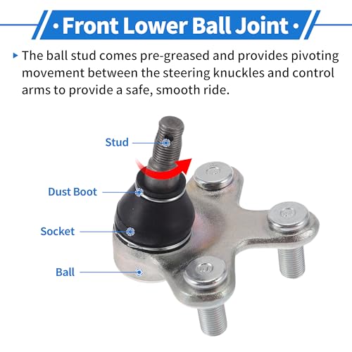 INFINAUTO 2 Pcs Front Lower Ball Joints for Honda Civic 2017-2021 K500415 by INFINAUTO - Used condition - Image 5
