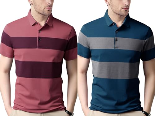 Image of Nobel Monk Men's Regular Fit Polo T Shirt |Half Sleeves |Collar Tshirts |Casual T-Shirt for Men