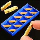 Drillpro 10pcs MGMN300-M Carbide Inserts 3mm Width for MGEHR/MGIVR Grooving Cut Off Tool Turning Tool