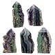 dssmboom Unregelmäßiger Kristallpunkt Steinstab für Meditation Flourit Kristall Cluster Geode Turm für Home Decor Mineral Probe, 3.94-6.11