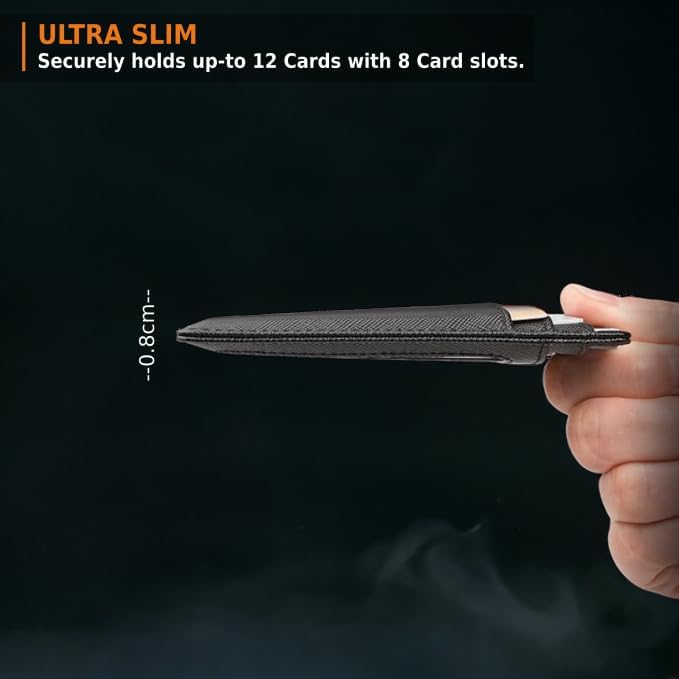 BOORUN Slim Minimalist Thin RFID Blocking Leather Wallets for Men Women With Gift Box4