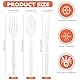 Venprodium 150 Stück PlastikBesteck Set, Party Besteck Plastik mit Plastikgabeln, Plastikmesser und PlastikLöffel, BPA Frei, Besteckset Mehrweg, für Familienfeiern, Outdoor Dinner (Transparent)