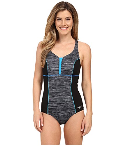 Speedo Women's Endurance Lite Textured Touchback One Piece Swimsuit
