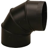 UNITED STATES HDW BM0016 8' Adjustable Elbow, Black - Pack of 2
