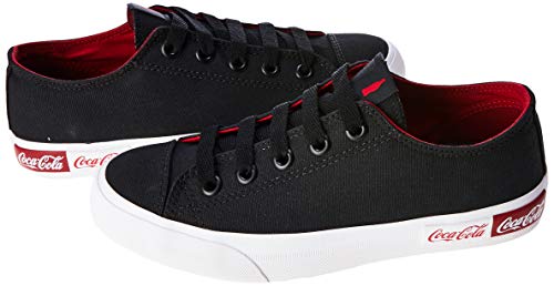 Tênis Blend Canvas, Coca-Cola, Adulto Unissex, Preto/Vermelho, 36