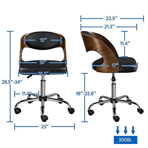 Yaheetech Mid-Century Modern Walnut Wood Office Chair #TOP19