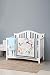 2 PCs Blue Grey Animal Nursery Crib Bedding Set Quilt Fitted Sheet Embroidery Whale Elephant Animal Baby Cot Bedding Set