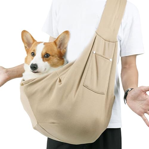 小型犬用犬用財布 - 小型犬用キャリーバッグ, 正面向きペット犬財布子犬キャリーポーチ | 子犬チェスト財布子犬キャリーショルダーストラップポケット付き小型犬猫用