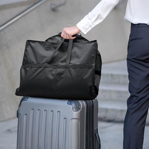 Image of Lazebox 43 inch Travel Garment Bag with Accessories Zipper Pocket, Heavy Duty Suit Bag for Suits, Tuxedos, Dresses, Coats, Black, 3 packs