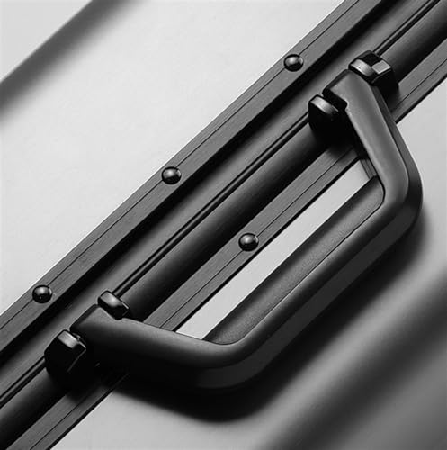 Luggage Travel Gear Luggage Suitcase Alloy Trolley Case Metal Suitcase Silent Universal Wheel Luggage(B,24inch)4