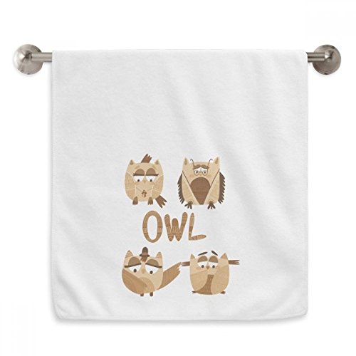 Serviette visage blanche douce hibou pour peau sensible et délicate - 2