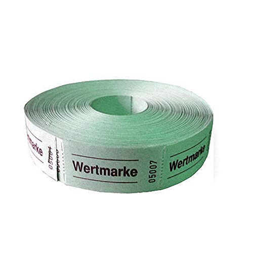 Rollen-Gutscheine Wertmarke, DWA601128, 1000 Abrisse, grün