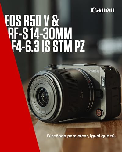 Ficha técnica: Canon EOS R50 V RF-S 14-30mm F4-6.3 IS STM PZ Cámara para Vlogging Compatible con Objetivos Canon RF Ideal Vlogs y Viajes Conexión Bluetooth - Fernando Cortés