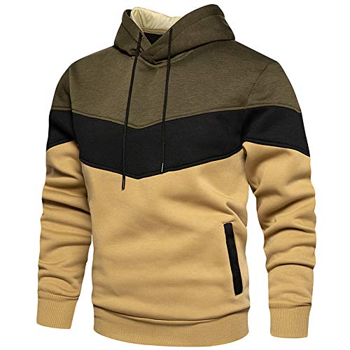 Men Pullover Fleece Hoodie Heavyweight Hooded Sweatshirt, Green-L #TOP17